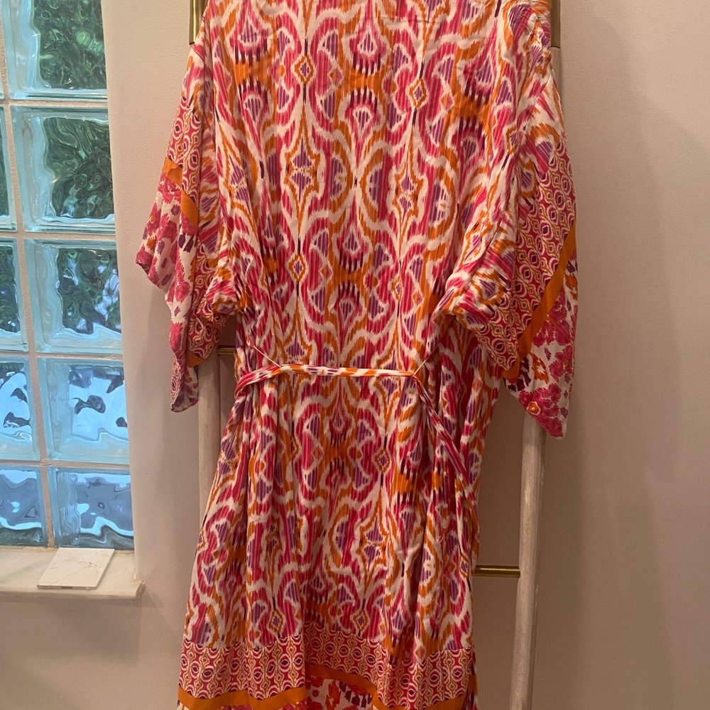 Christian Siriano Reversible Multicolored Kimono w Pockets Oversized Size M - Picture 4 of 6